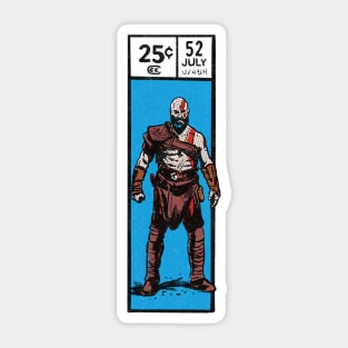 Comic book corner box - Kratos God of War fan art Sticker